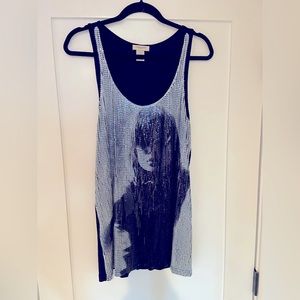 Vertigo Paris Black sequins tunic dress/top size XL